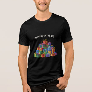Grappige Kat "Het Beste Geschenk Is Ik" Verjaardag Tri-Blend Shirt