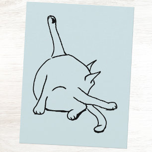 Grappige kat humor briefkaart