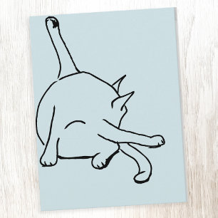 Grappige kat humor briefkaart