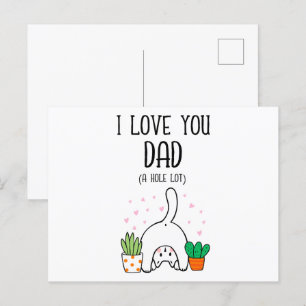 Grappige Kat Ik Hou Superdol Van Jou Papa Briefkaart
