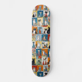 Grappige kat illustraties skateboard (Voorkant)