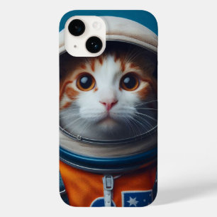 Grappige kat in Astronaut Gear - Space Adventure D Case-Mate iPhone 14 Hoesje