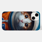 Grappige kat in Astronaut Gear - Space Adventure D Case-Mate iPhone Case (Achterkant (horizontaal))