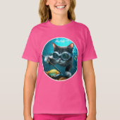 Grappige Kat in het Aquarium T-shirt (Voorkant)