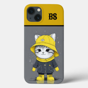 Grappige kat in regenlaarzen - Humor iPhone 13 Hoesje