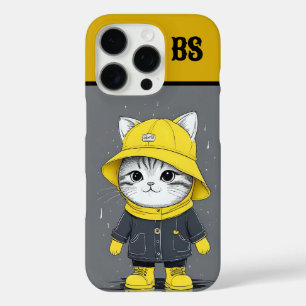 Grappige kat in regenlaarzen - Humor iPhone 16 Pro Hoesje
