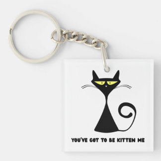 Grappige kat "Je moet me in de maling nemen" Sleutelhanger