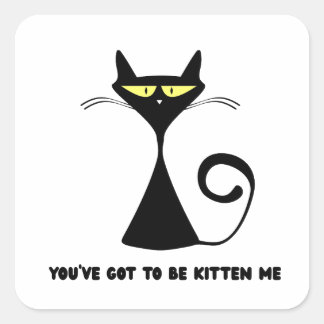 Grappige kat "Je moet me katten zijn" Vierkante Sticker