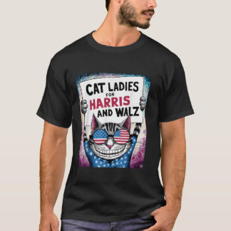 Grappige kat Kamala Harris Tim Walz Harris Waltz 2 T-shirt