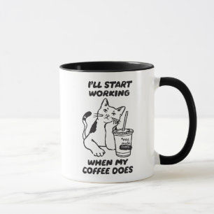 Grappige Kat Kantoor Collega's Kantoor Mok