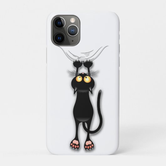Grappige kat Karakter krabt aan Stof Case-Mate iPhone Case (Achterkant)