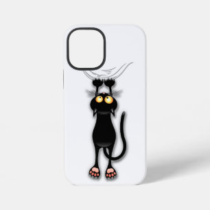 Grappige kat Karakter krabt aan Stof iPhone 12 Mini Hoesje