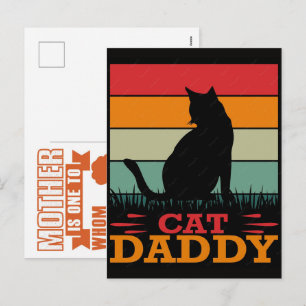 Grappige kat, kattenmoeder, cadeau voor vrouwen ka feestdagenkaart