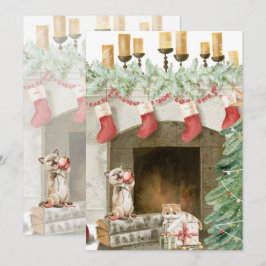 Grappige Kat Kerst Kaarten 4