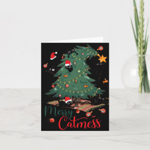 Grappige Kat Kerstboom Merry Catmes Kat Lover K Kaart