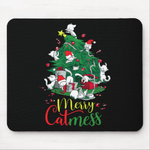 Grappige Kat Kerstboom Merry Catmes Katten Liefheb Muismat