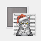 Grappige kat kerstboom moordenaar magneet (Voorkant / Achterkant)