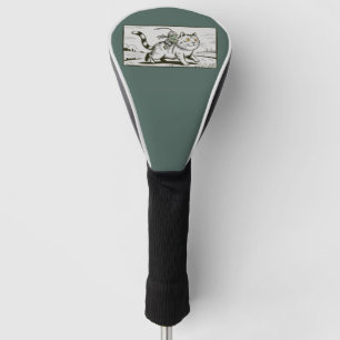 Grappige Kat Kikker Meme Middeleeuws Vintage Golfheadcover