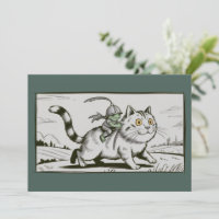 Grappige Kat Kikker Meme Middeleeuwse Vintage 