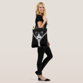 Grappige kat kitten piek draagtas (Op model)