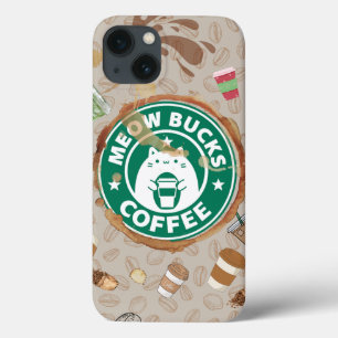 Grappige kat koffie citaat telefoonhoes iPhone 13 hoesje