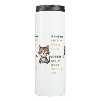 Grappige kat koffiemok thermosbeker