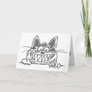 GRAPPIGE KAT KUNST VERJAARDAGSKAARTEN KAART