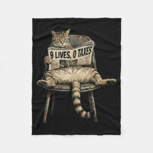 Grappige Kat Leeft Belastingen Humor Grafische Kun Fleece Deken