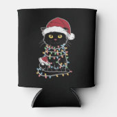 Grappige kat liefhebber kerstverlichting blikjeskoeler (Voorkant)