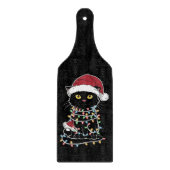 Grappige kat liefhebber kerstverlichting snijplank (Voorkant)