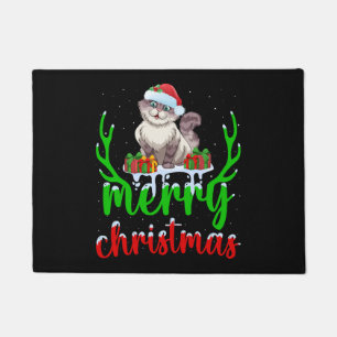 Grappige Kat Liefhebber Xmas Gift Kat Kerst T-shir Deurmat