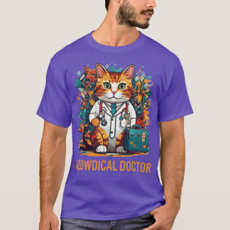 Grappige Kat Medisch Arts Medisch Verpleegkundig O T-shirt