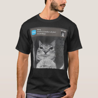 Grappige kat meme geld deurbel t-shirt
