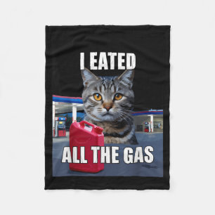 Grappige kat meme ik at gewilde alle gas grappige fleece deken