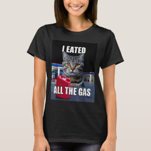 Grappige kat meme ik at graag alle gas grappige me t-shirt