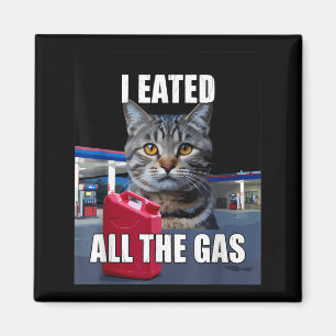 Grappige kat meme ik at wilde alle gas grappig me magneet