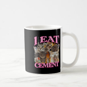 Grappige kat meme ik eet cement Japans citaat dier Koffiemok