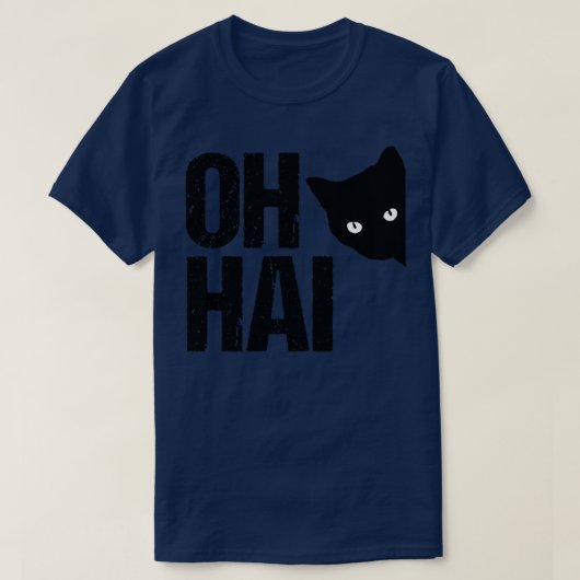 Grappige kat meme oh hai t-shirt (Design voorkant)