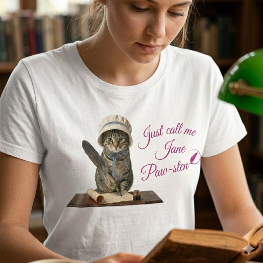 Grappige kat meme Regency hoed T-shirt