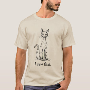 Grappige kat met hooghartige uitdrukking die ik za t-shirt