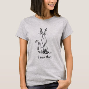Grappige kat met hooghartige uitdrukking Ik zag da T-shirt