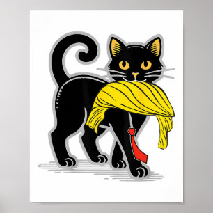 Grappige kat met Trump haar Amerikaanse vlag stem  Poster
