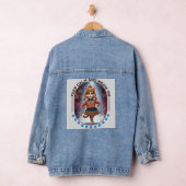 Grappige kat mode show denim jacket (Hangar)