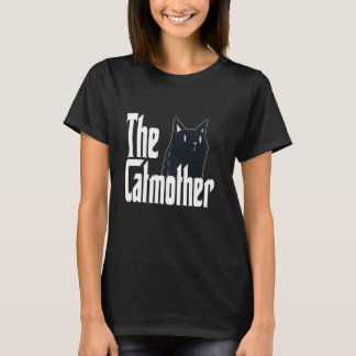 Grappige Kat Moeder Katmoeder Schattige Zwarte Kat T-shirt
