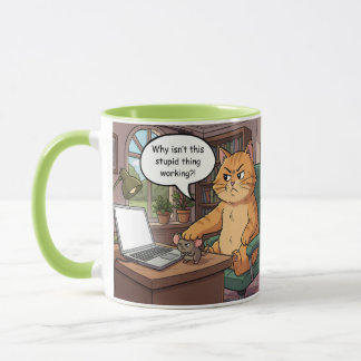 Grappige kat mok