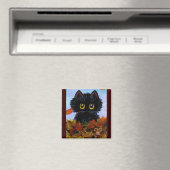 Grappige kat muis val bladeren creationarts magneet (Insitu (Vaatwasser))