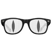 Grappige kat ogen bril (wit) retro zonnebril (Voorkant)