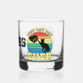 Grappige kat papa vader aangepaste naam cadeau whisky glas (Achterkant)