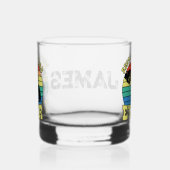 Grappige kat papa vader aangepaste naam cadeau whisky glas (Rechts)
