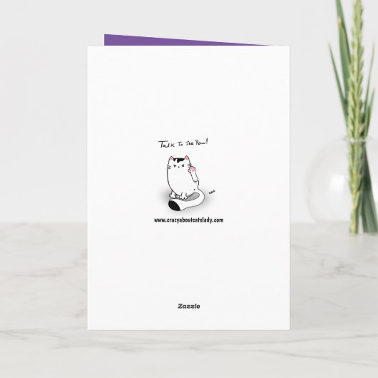 Grappige KAT PAPA Verjaardag Van De VROUW Naar ECH Kaart (Achterkant)